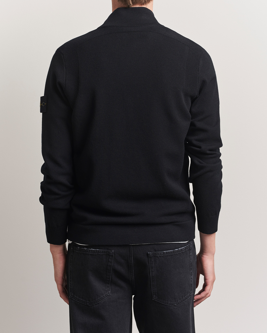 Herre | Gensere | Stone Island | Stretch Wool Zip Cardigan Black
