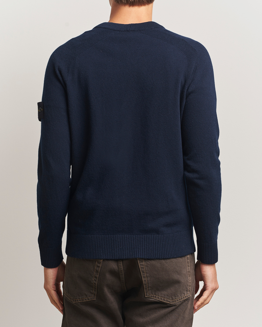 Herre | Gensere | Stone Island | Knitted Geelong Wool Cardigan Navy