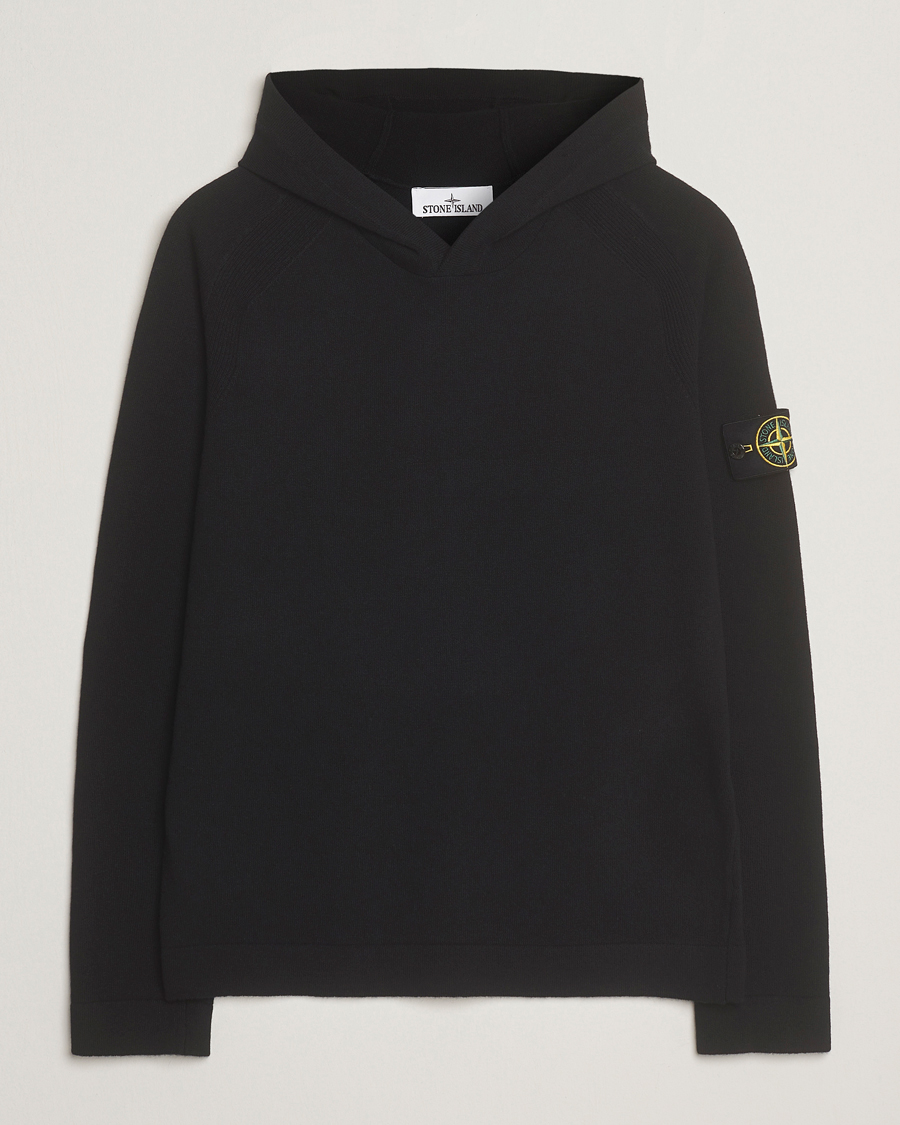 Herre | Gensere | Stone Island | Knitted Geelong Wool Hood Black