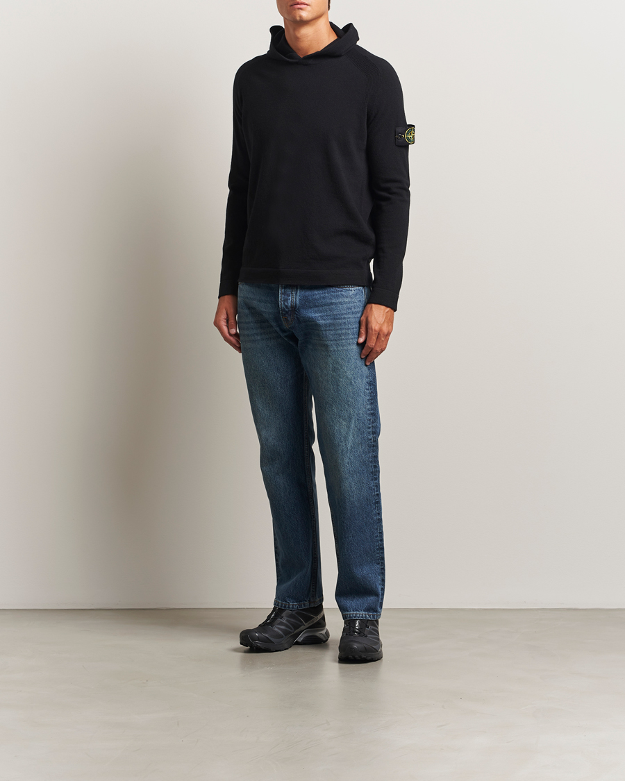 Herre | Gensere | Stone Island | Knitted Geelong Wool Hood Black