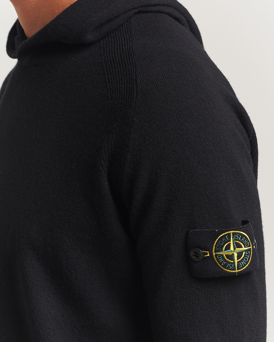 Herre | Gensere | Stone Island | Knitted Geelong Wool Hood Black