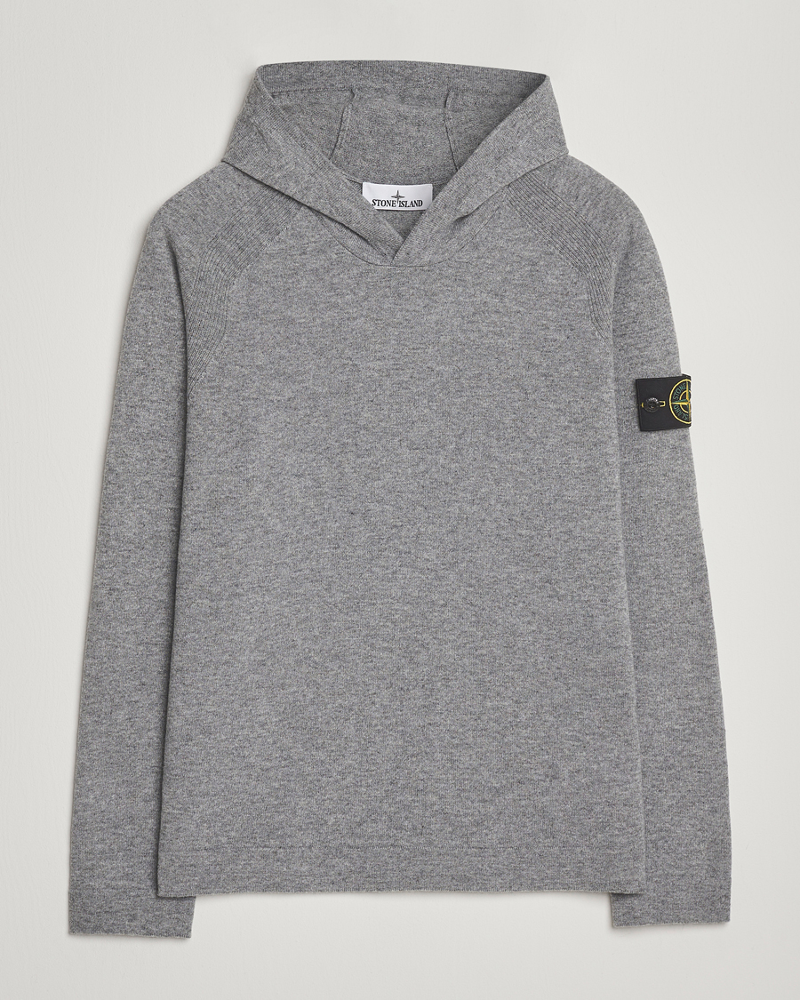 Herre | Gensere | Stone Island | Knitted Geelong Wool Hood Cement Melange