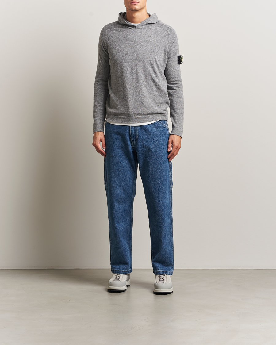 Herre | Gensere | Stone Island | Knitted Geelong Wool Hood Cement Melange