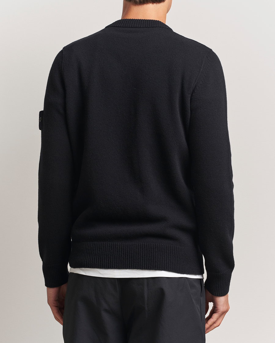 Herre | Gensere | Stone Island | Knitted Lambswool V-Neck Black
