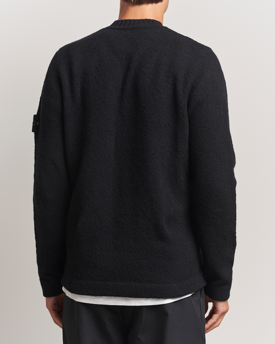 Herre | Gensere | Stone Island | Brushed Knitted Wool Crew Neck Black