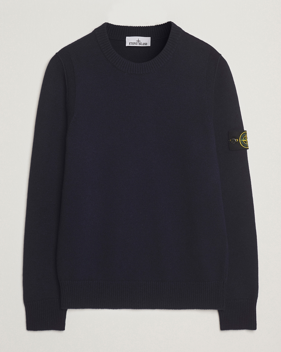 Herre | Gensere | Stone Island | Knitted Lambswool Crew Neck Navy
