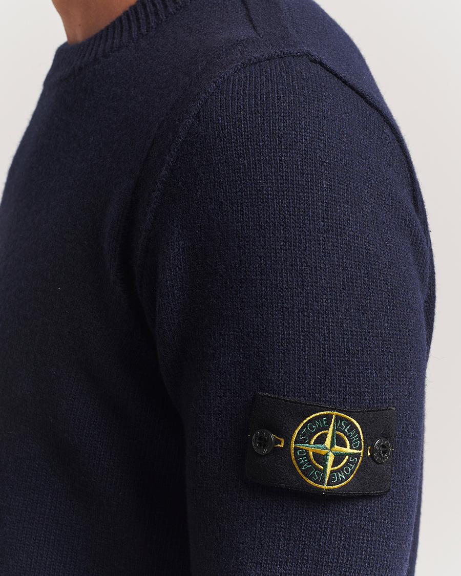 Herre | Gensere | Stone Island | Knitted Lambswool Crew Neck Navy