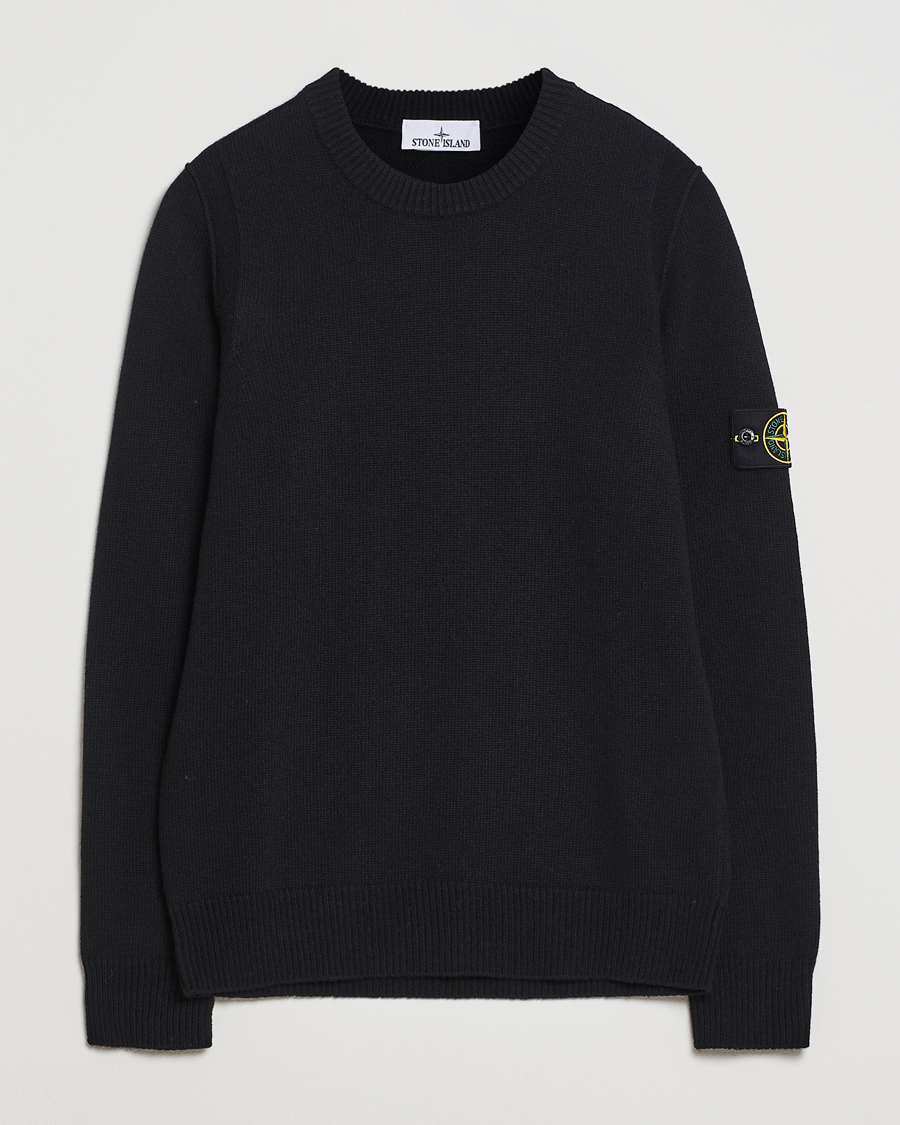 Herre | Gensere | Stone Island | Knitted Lambswool Crew Neck Black