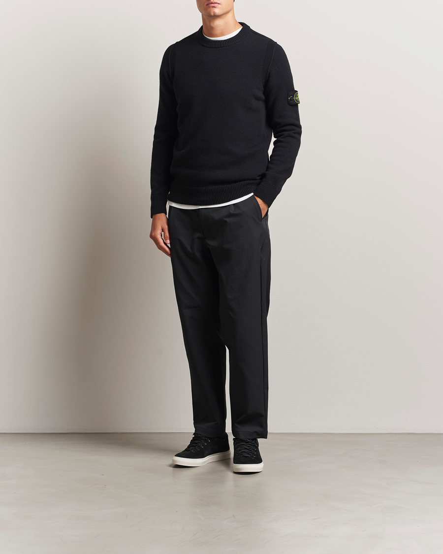 Herre | Gensere | Stone Island | Knitted Lambswool Crew Neck Black