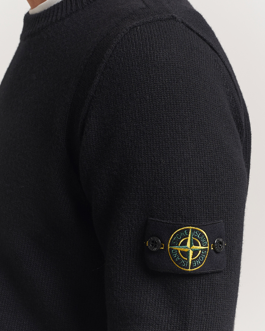 Herre | Gensere | Stone Island | Knitted Lambswool Crew Neck Black