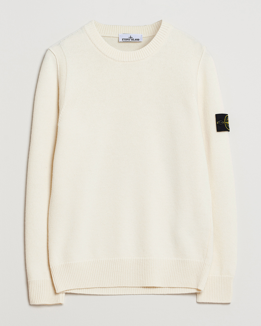 Herre | Gensere | Stone Island | Knitted Lambswool Crew Neck Ivory