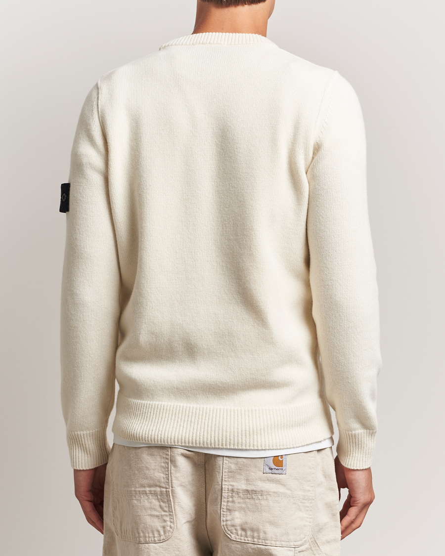 Herre | Gensere | Stone Island | Knitted Lambswool Crew Neck Ivory
