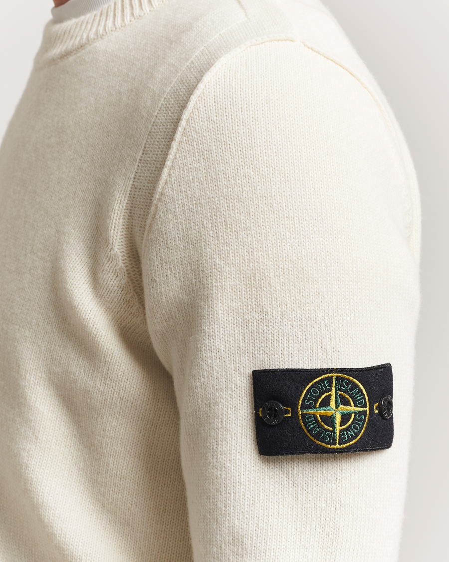 Herre | Gensere | Stone Island | Knitted Lambswool Crew Neck Ivory
