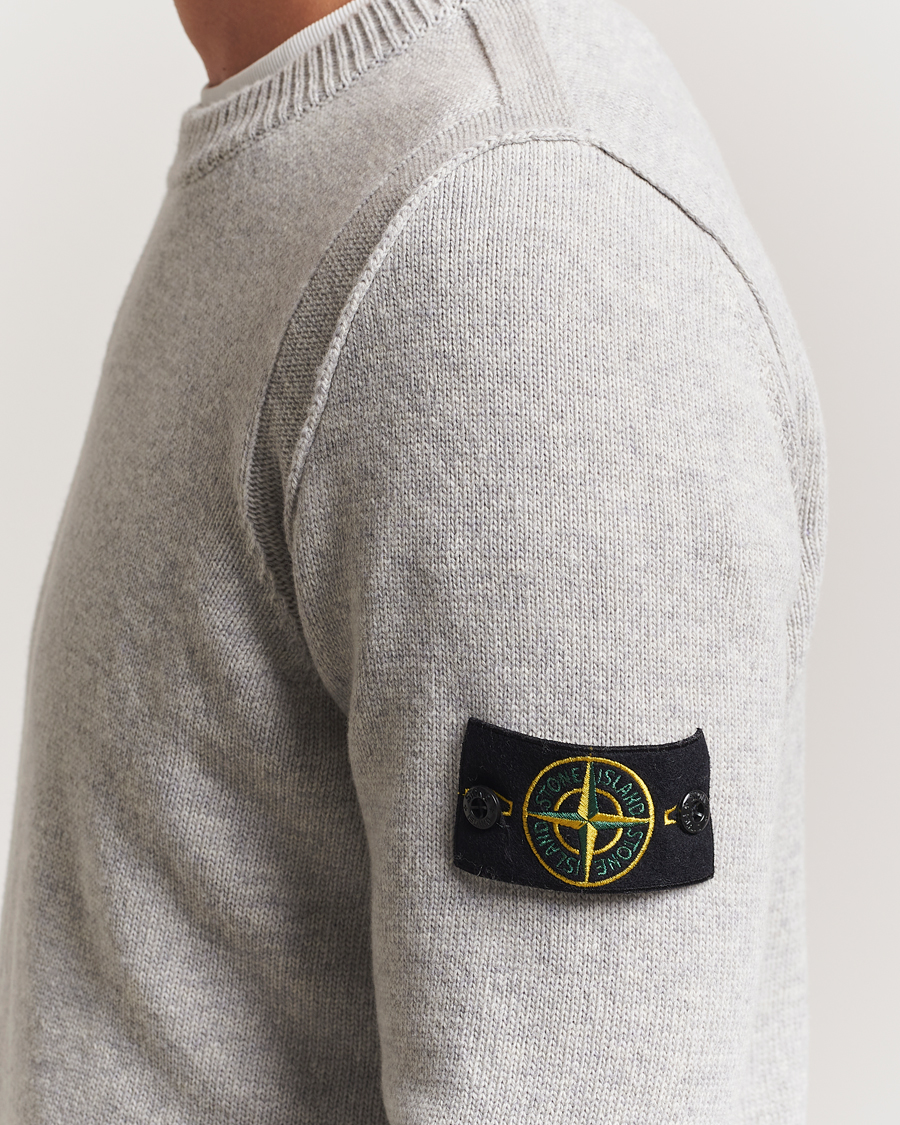 Herre | Gensere | Stone Island | Knitted Lambswool Crew Neck Grey Melange