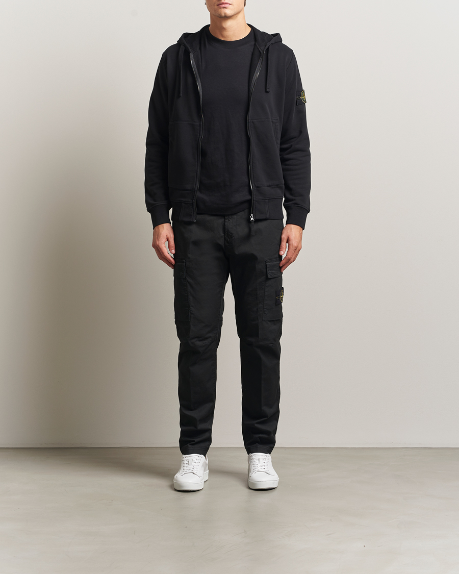 Herre | Bukser | Stone Island | Supima Cotton Stretch Cargo Trousers Black