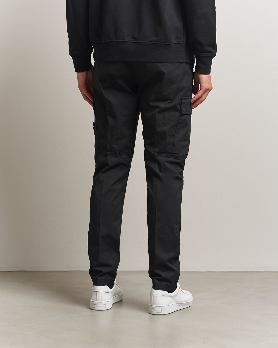 Herre | Bukser | Stone Island | Supima Cotton Stretch Cargo Trousers Black