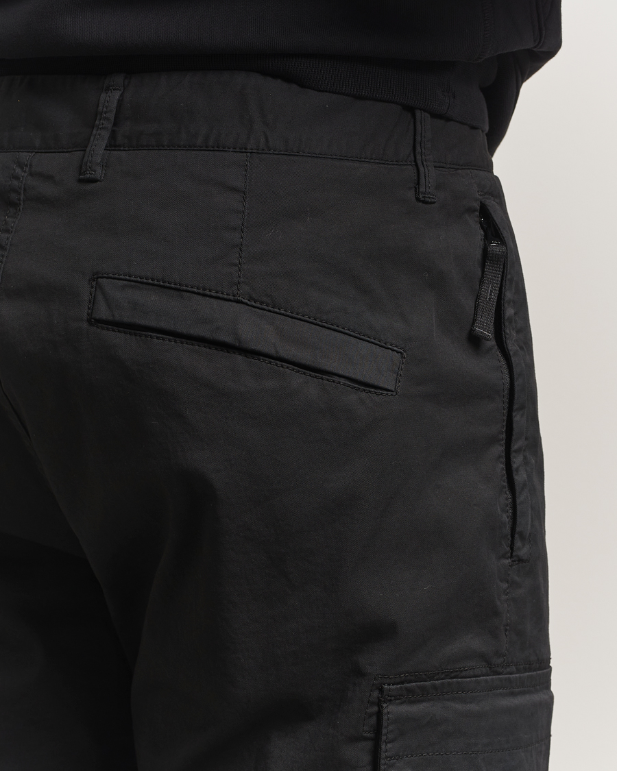 Herre | Bukser | Stone Island | Supima Cotton Stretch Cargo Trousers Black