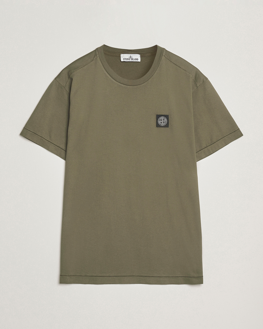 Herre | T-Shirts | Stone Island | Garment Dyed Cotton Jersey T-Shirt Military Green