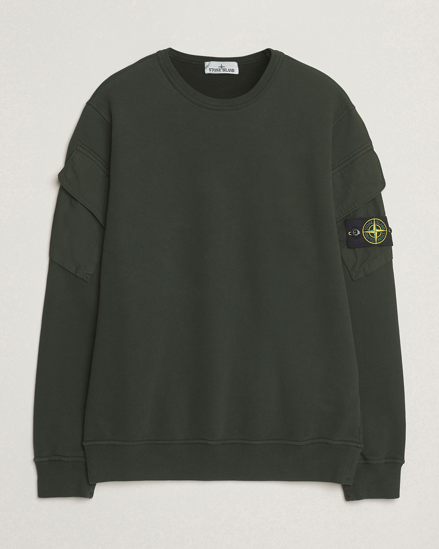 Herre | Gensere | Stone Island | Organic Cotton Fleece Arm Pocket Sweatshirt Juniper