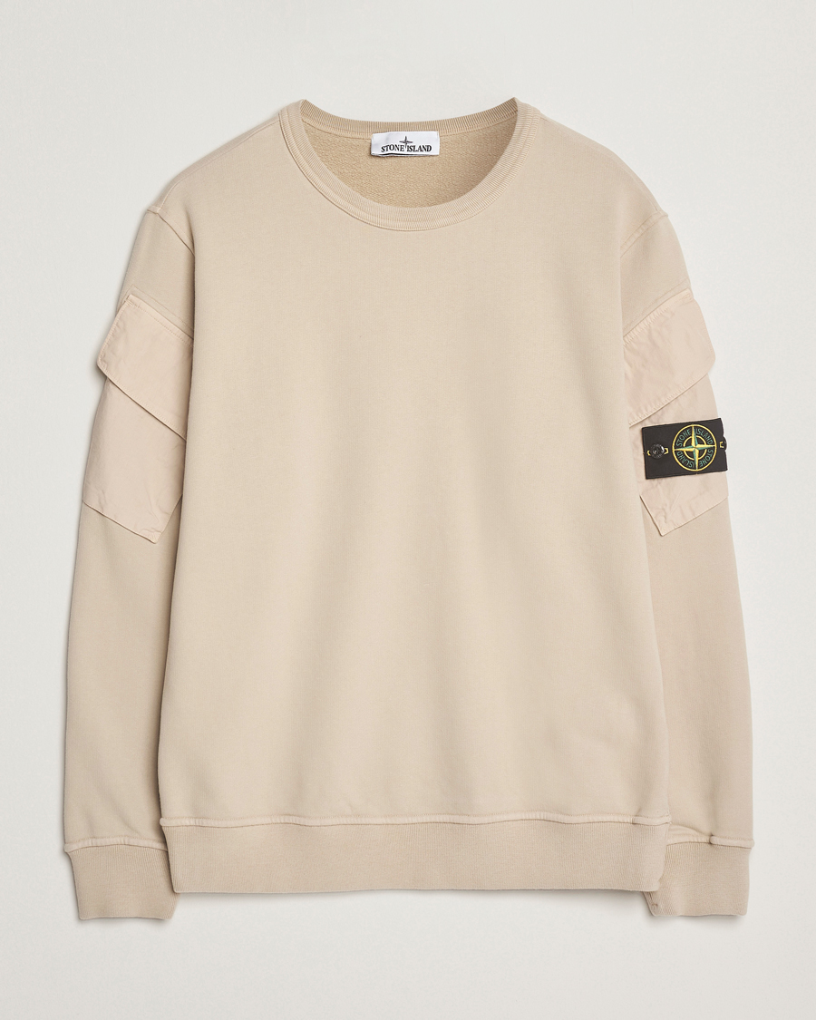 Herre | Gensere | Stone Island | Organic Cotton Fleece Arm Pocket Sweatshirt Desert