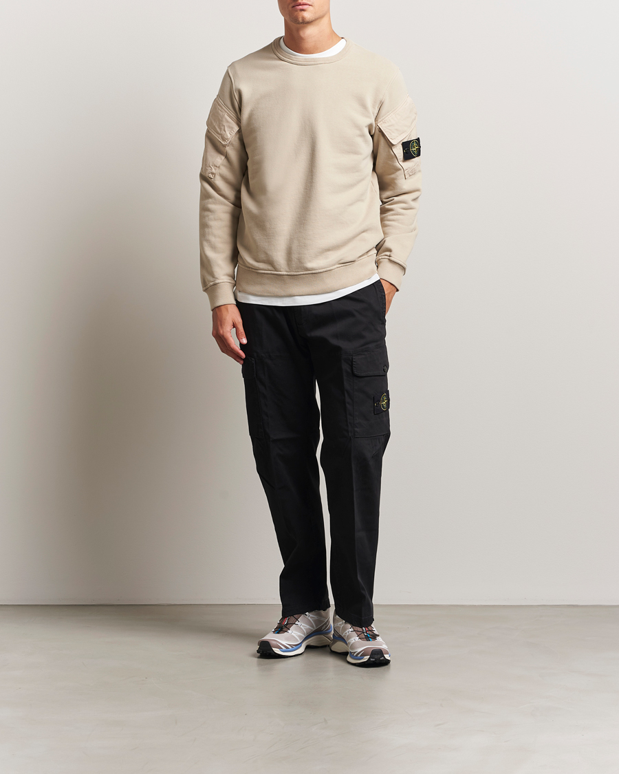 Herre | Gensere | Stone Island | Organic Cotton Fleece Arm Pocket Sweatshirt Desert