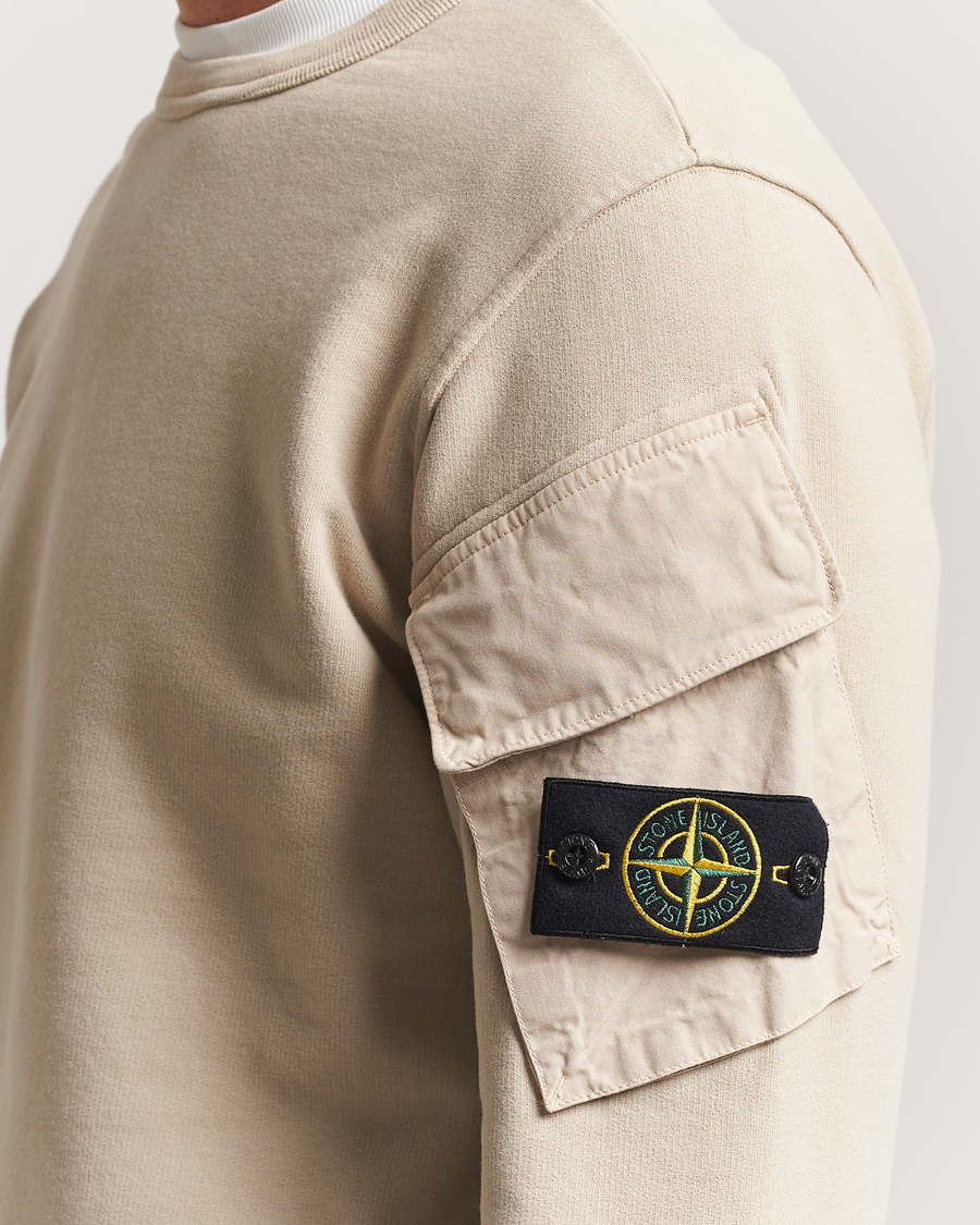 Herre | Gensere | Stone Island | Organic Cotton Fleece Arm Pocket Sweatshirt Desert