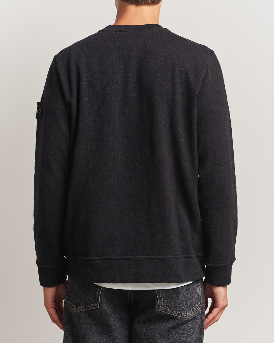 Herre | Gensere | Stone Island | Vanisé Brushed Heavy Cotton Sweatshirt Black