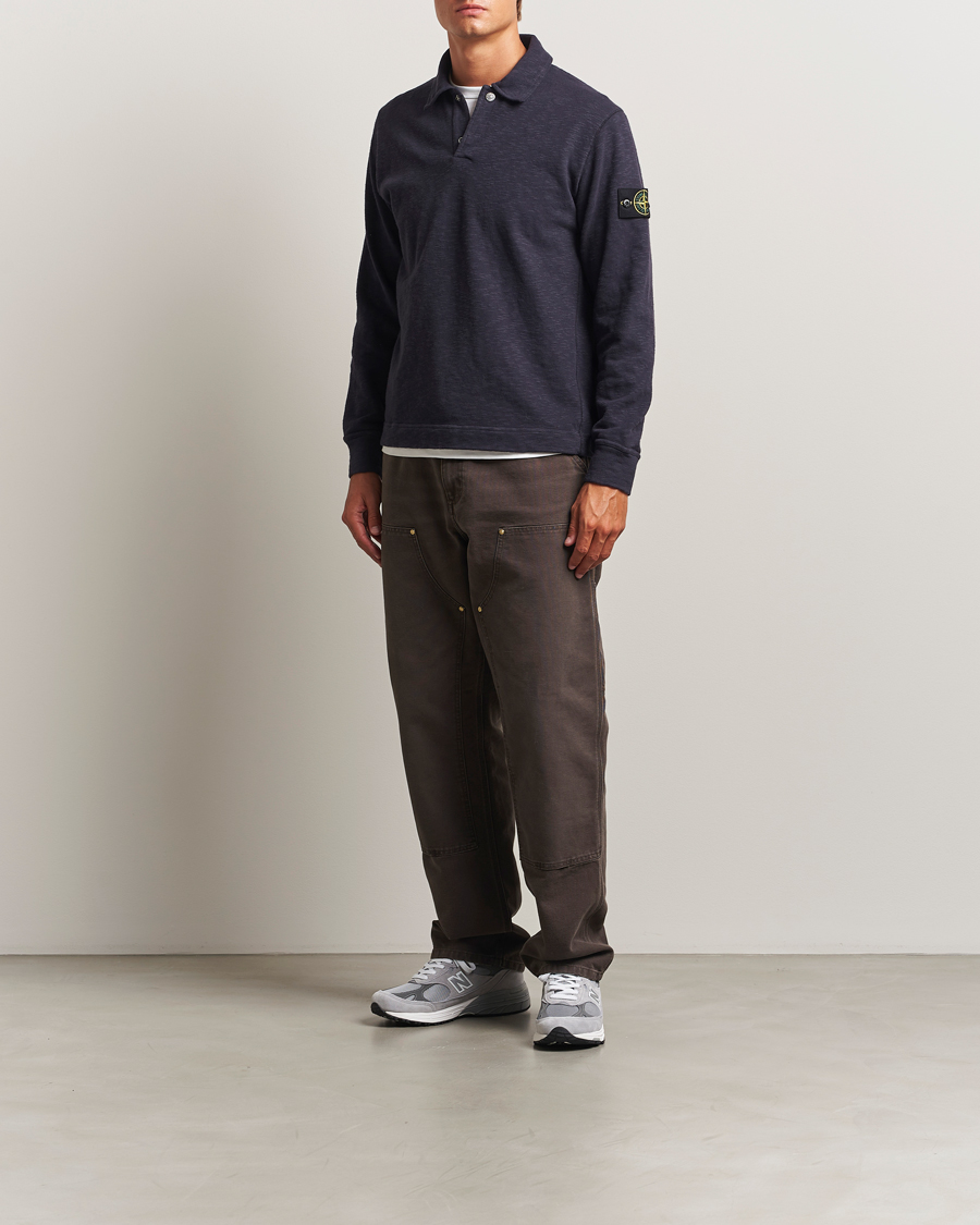 Herre | Gensere | Stone Island | Vanisé Brushed Heavy Cotton Polo Ink