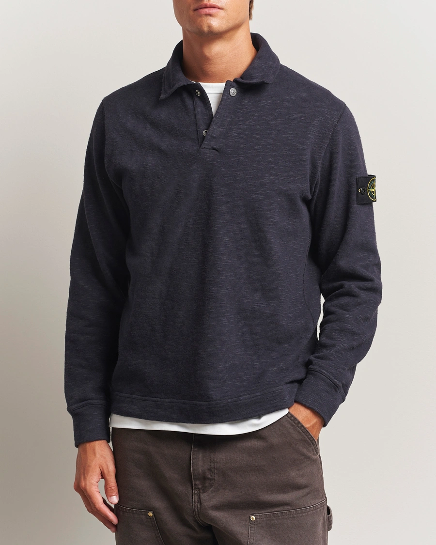 Herre | Gensere | Stone Island | Vanisé Brushed Heavy Cotton Polo Ink