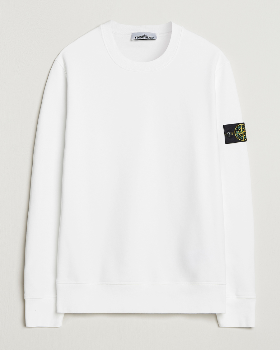 Herre | Stone Island | Stone Island Garment Dyed Fleece Sweatshirt White