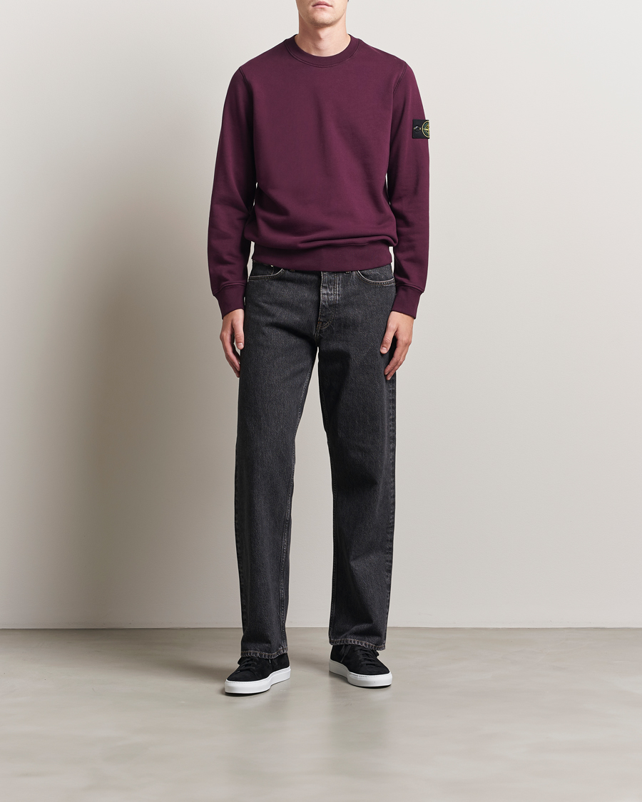 Herre | Gensere | Stone Island | Garment Dyed Fleece Sweatshirt Amaranth