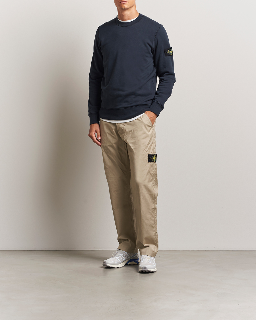 Herre | Gensere | Stone Island | Garment Dyed Fleece Sweatshirt Navy