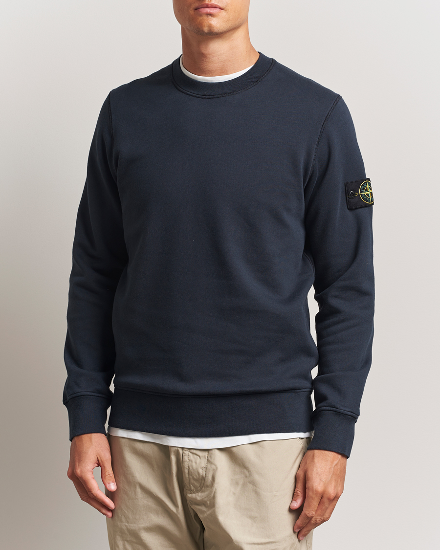 Herre | Gensere | Stone Island | Garment Dyed Fleece Sweatshirt Navy