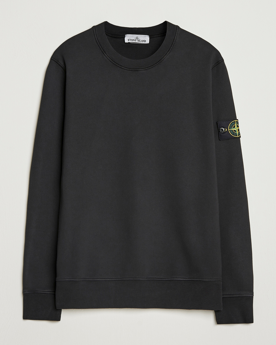 Herre | Gensere | Stone Island | Garment Dyed Fleece Sweatshirt Black