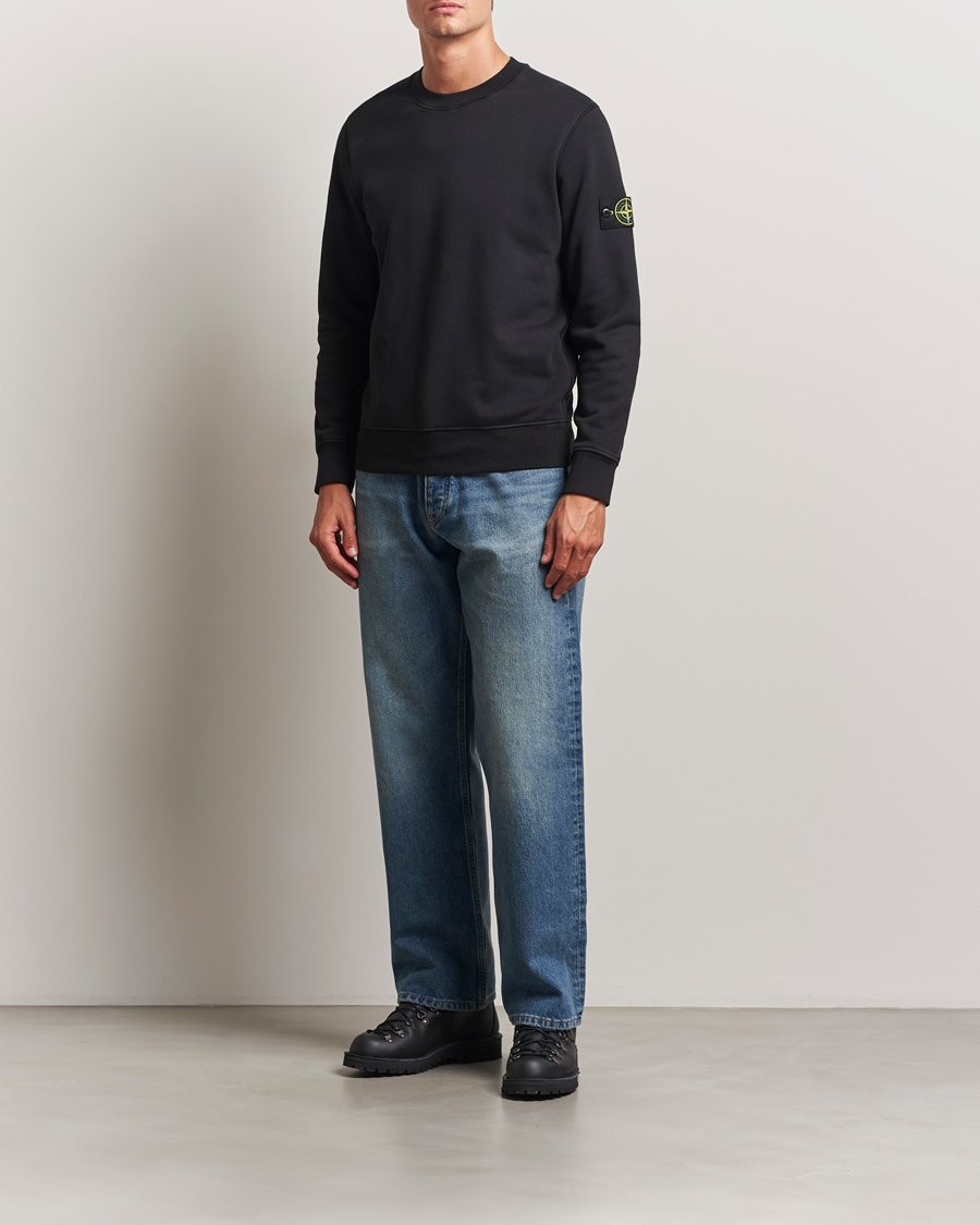 Herre | Gensere | Stone Island | Garment Dyed Fleece Sweatshirt Black