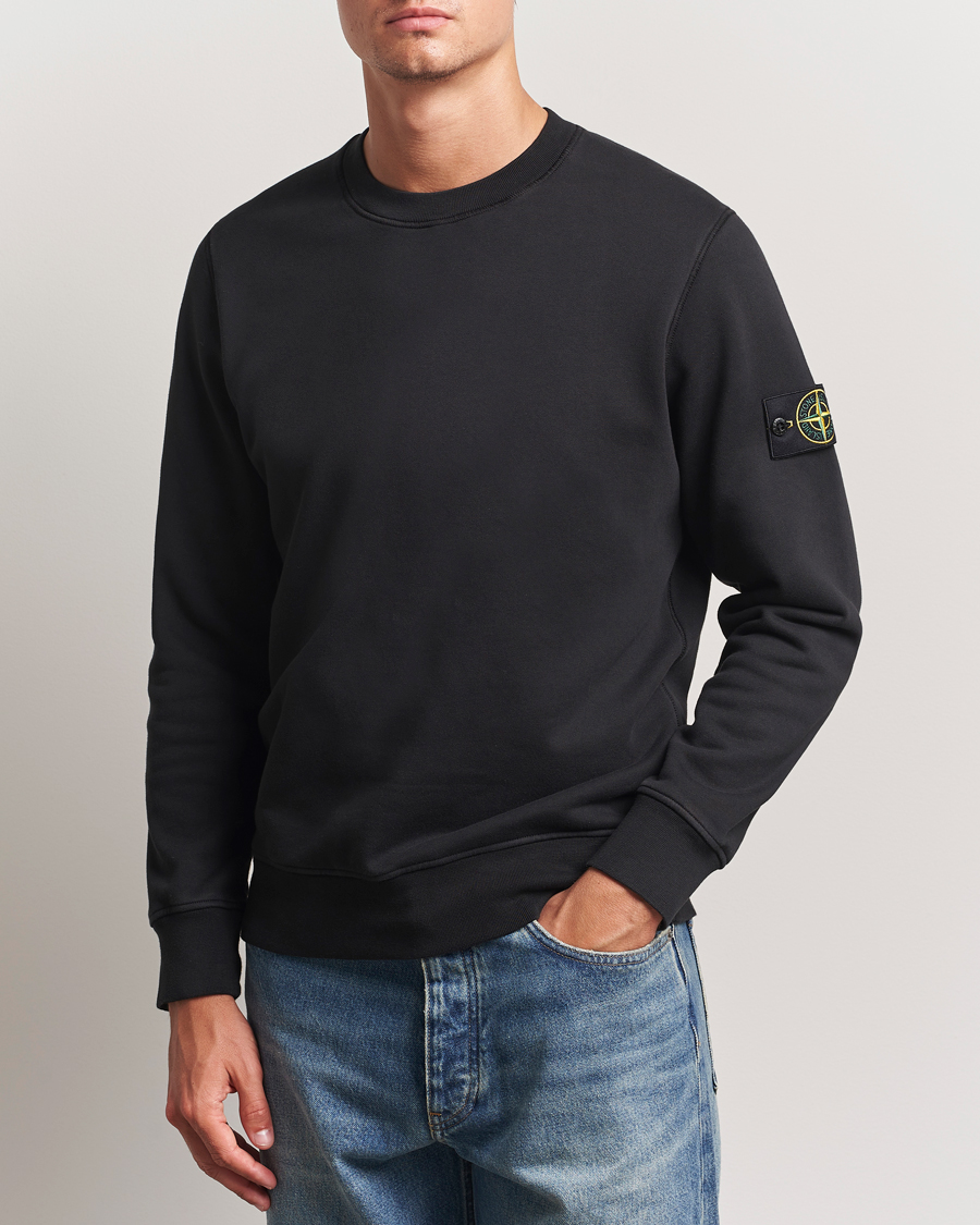 Herre | Gensere | Stone Island | Garment Dyed Fleece Sweatshirt Black