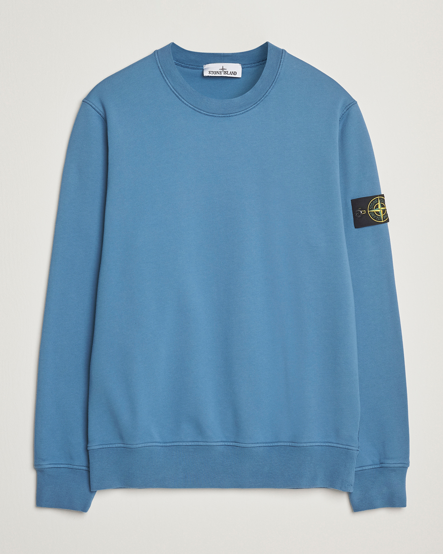 Herre | Gensere | Stone Island | Garment Dyed Fleece Sweatshirt Blue Acciaio