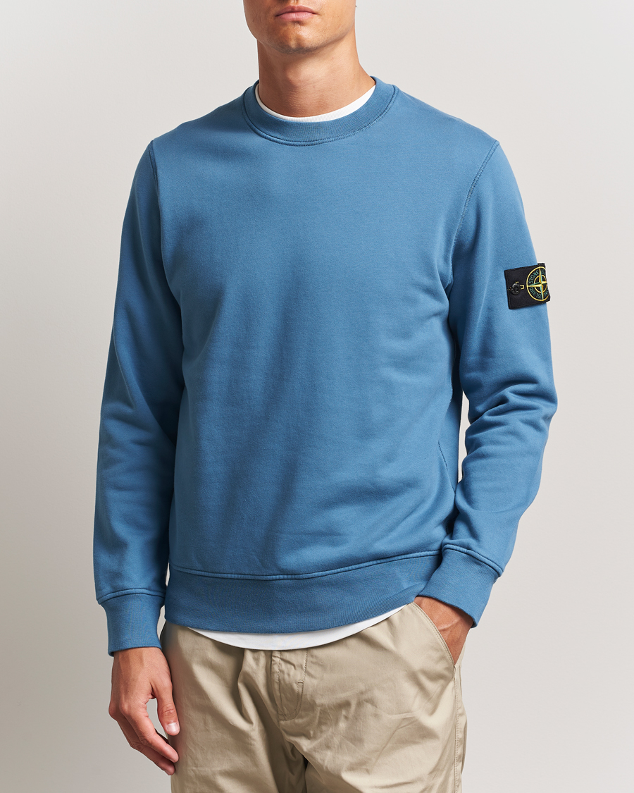Herre | Gensere | Stone Island | Garment Dyed Fleece Sweatshirt Blue Acciaio