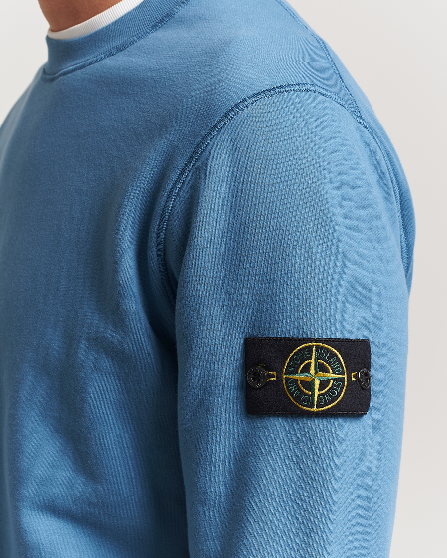 Herre | Gensere | Stone Island | Garment Dyed Fleece Sweatshirt Blue Acciaio