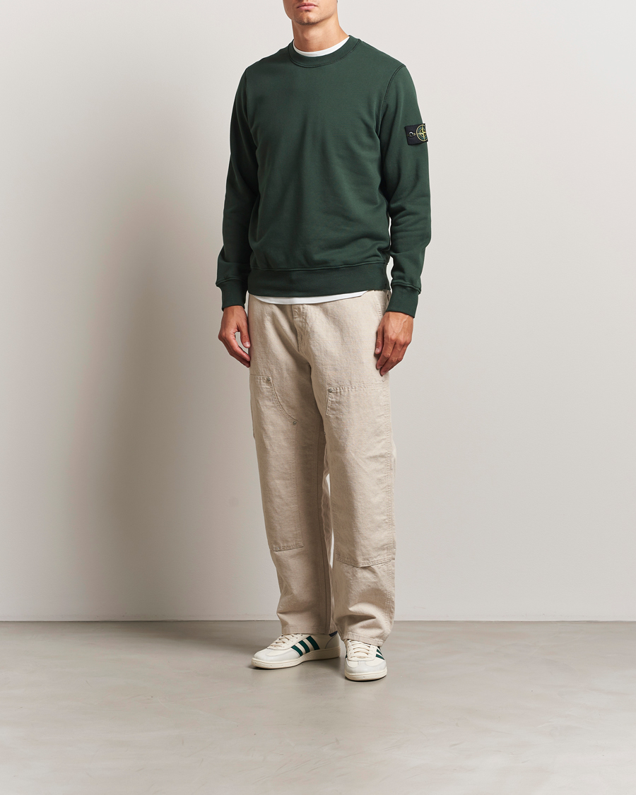 Herre | Gensere | Stone Island | Garment Dyed Fleece Sweatshirt Juniper