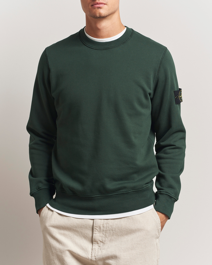 Herre | Gensere | Stone Island | Garment Dyed Fleece Sweatshirt Juniper