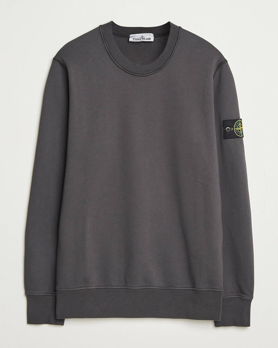 Herre | Gensere | Stone Island | Garment Dyed Fleece Sweatshirt Lead Grey