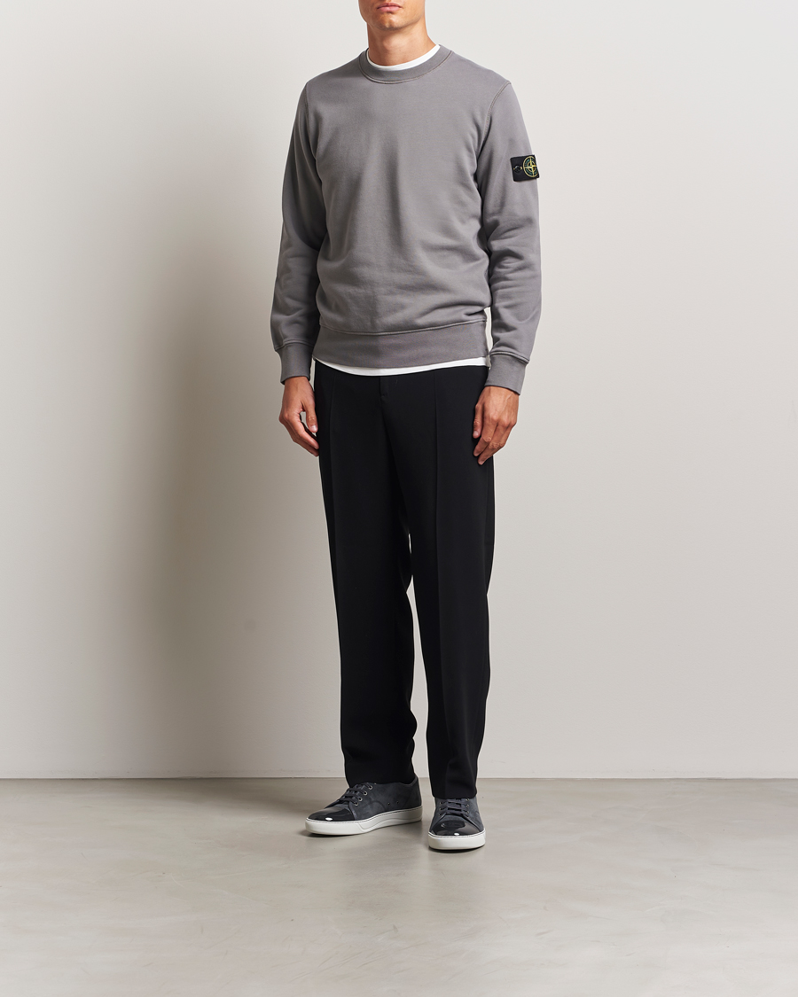 Herre | Gensere | Stone Island | Garment Dyed Fleece Sweatshirt Cement