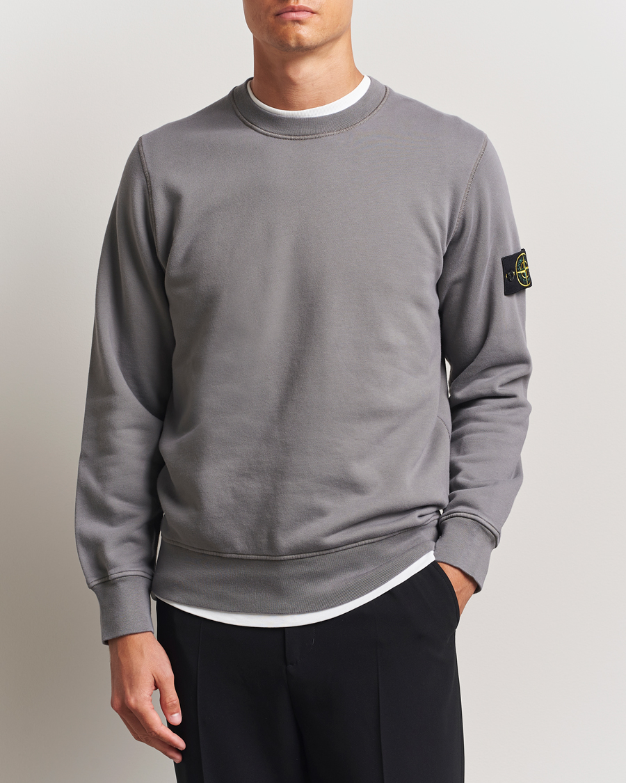 Herre | Gensere | Stone Island | Garment Dyed Fleece Sweatshirt Cement