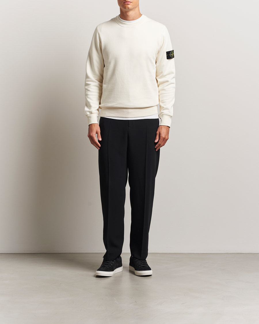 Herre | Gensere | Stone Island | Garment Dyed Fleece Sweatshirt Ivory