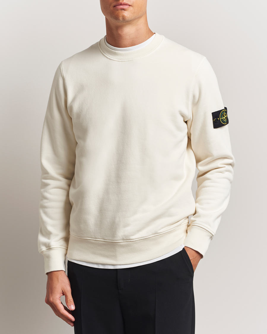 Herre | Gensere | Stone Island | Garment Dyed Fleece Sweatshirt Ivory