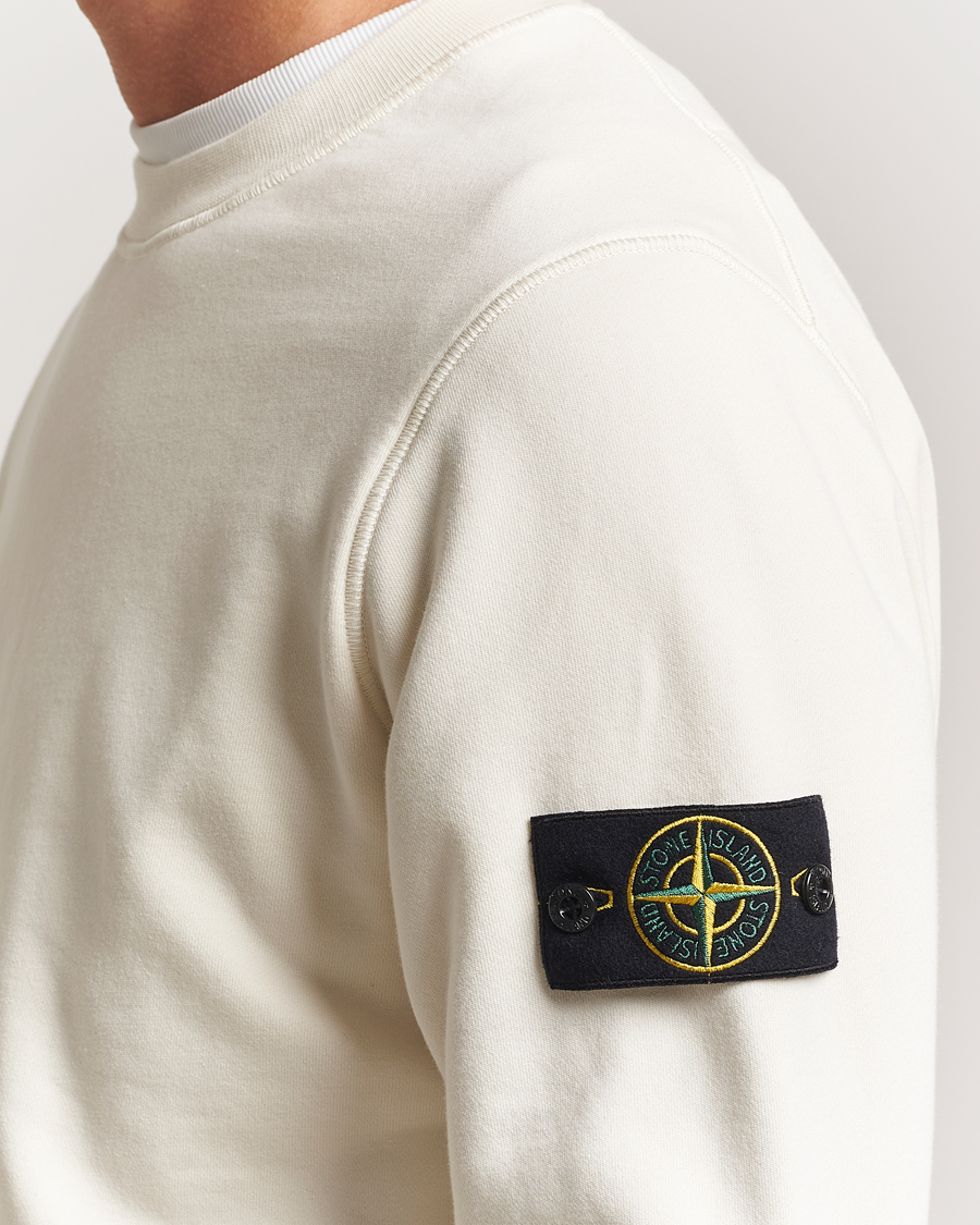 Herre | Gensere | Stone Island | Garment Dyed Fleece Sweatshirt Ivory