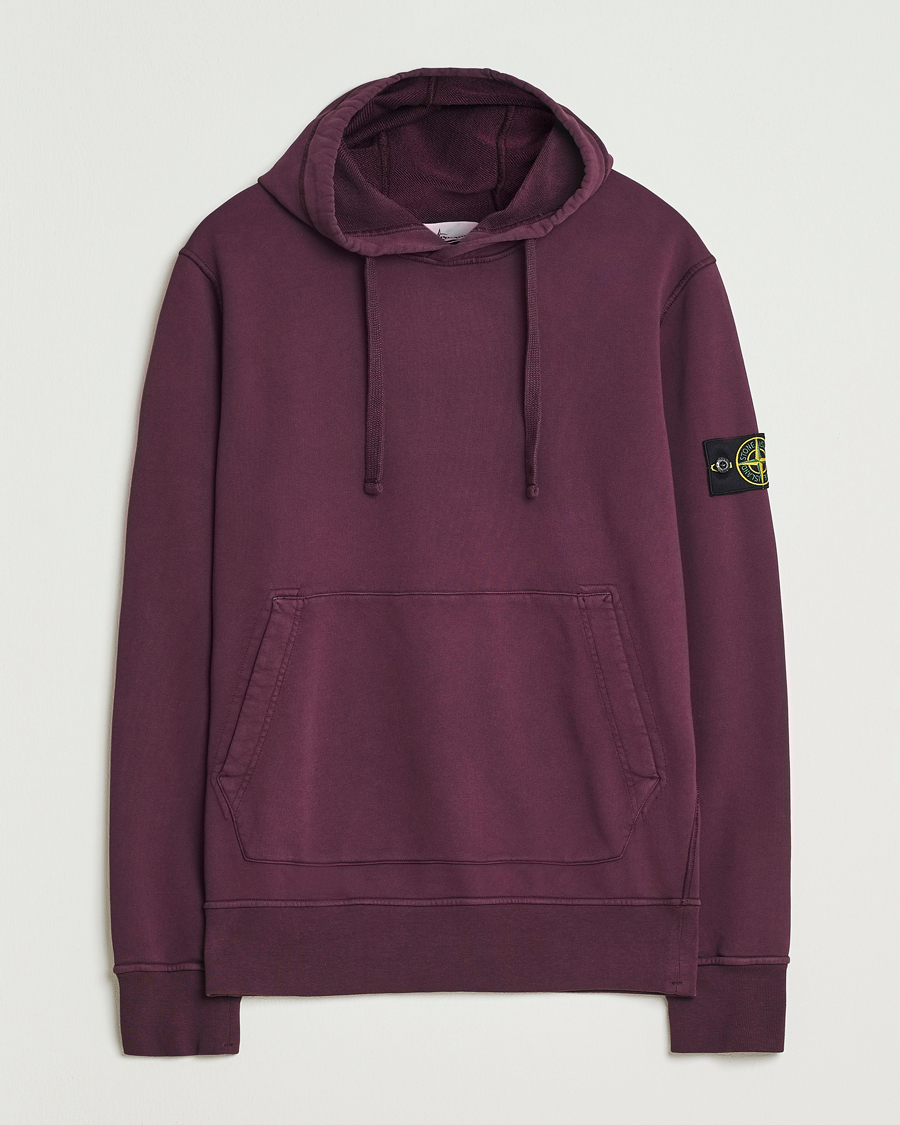 Herre | Gensere | Stone Island | Garment Dyed Fleece Hood Amaranth