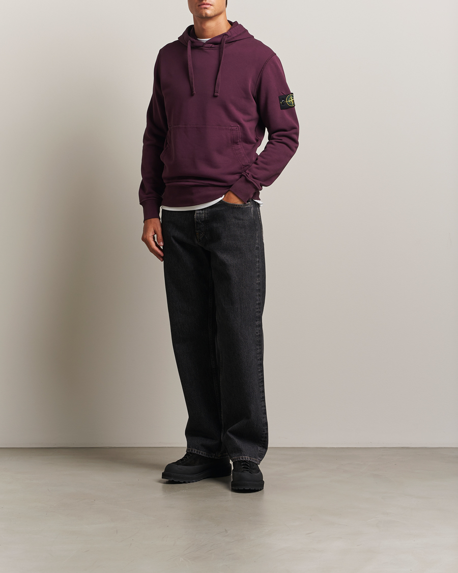 Herre | Gensere | Stone Island | Garment Dyed Fleece Hood Amaranth