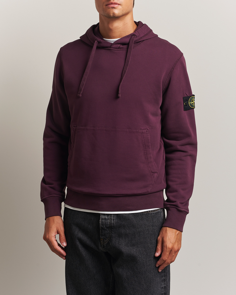 Herre | Gensere | Stone Island | Garment Dyed Fleece Hood Amaranth
